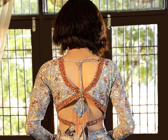 embellished back style blouse